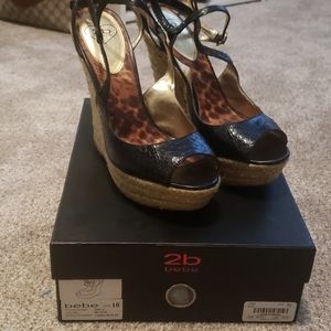2B Bebe Wedge Sandals